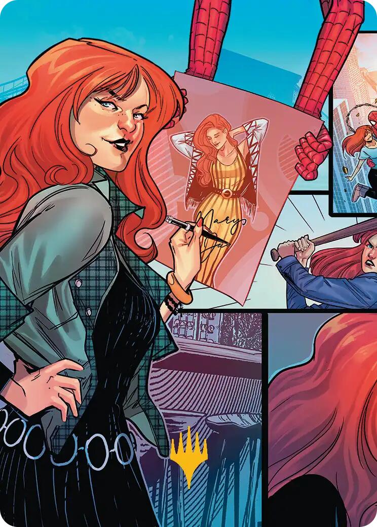 Mary Jane Watson Art Card (Gold-Stamped Planeswalker Symbol) [Marvel's Spider-Man Art Series] | Devastation Store
