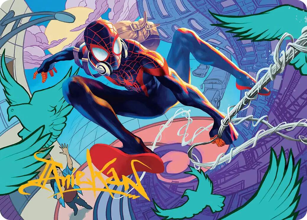 Spider-Man, Brooklyn Visionary Art Card (Gold-Stamped Signature) [Marvel's Spider-Man Art Series] | Devastation Store