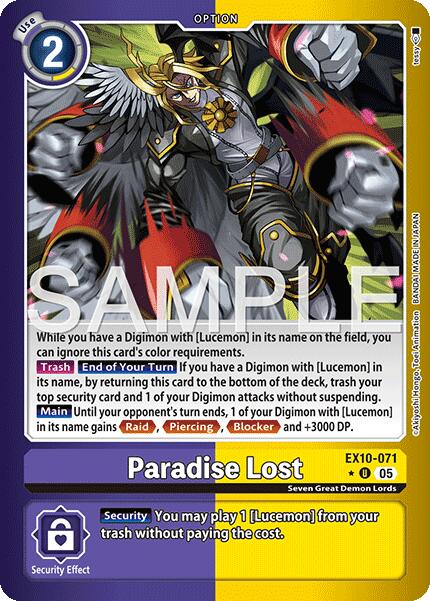 Paradise Lost [EX10-071] (Limited Foil) [Sinister Order] | Devastation Store