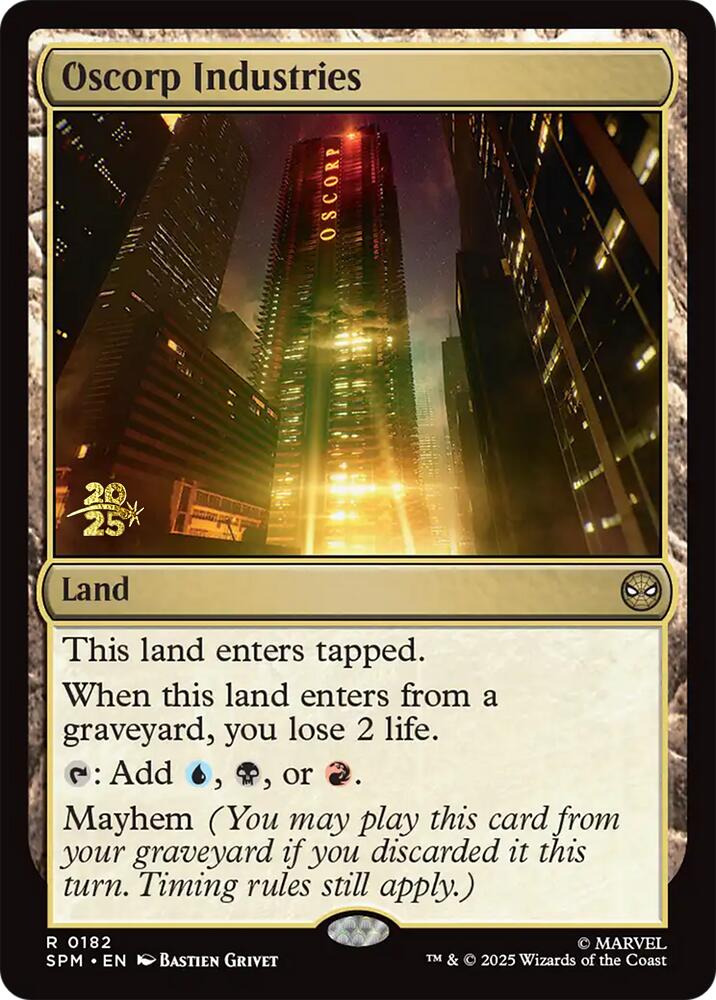 Oscorp Industries [Marvel's Spider-Man Prerelease Promos] | Devastation Store
