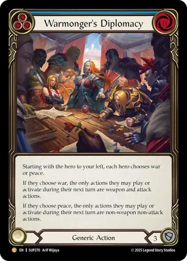 Warmonger's Diplomacy (Cold Foil) [SUP270] (Super Slam)  Cold Foil | Devastation Store