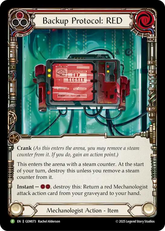 Backup Protocol: RED [GEM073] (GEM Pack 3)  Cold Foil | Devastation Store