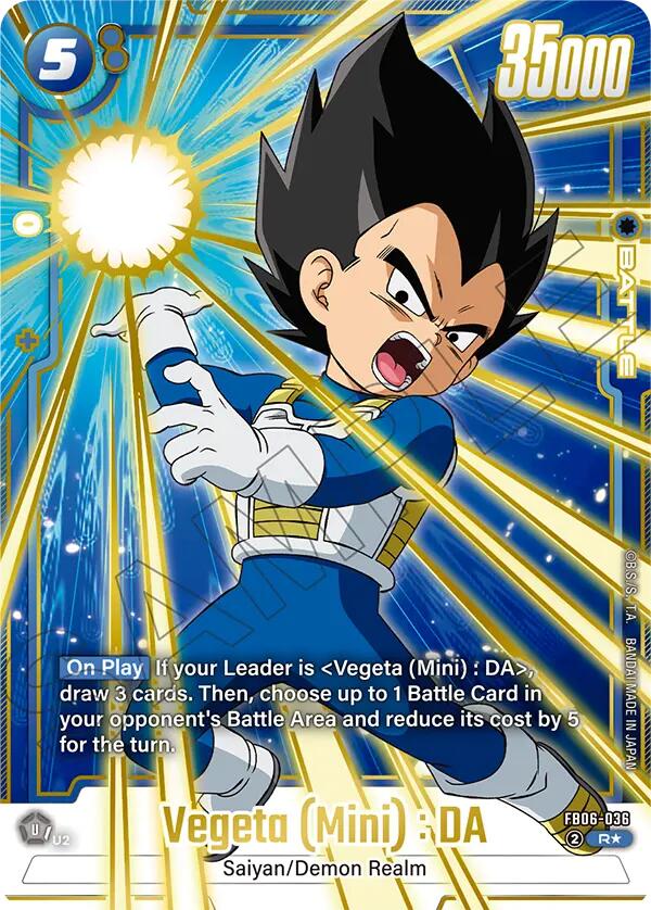 Vegeta (Mini) : DA - FB06-036 (Gold) [Fusion World Promotion Cards] | Devastation Store