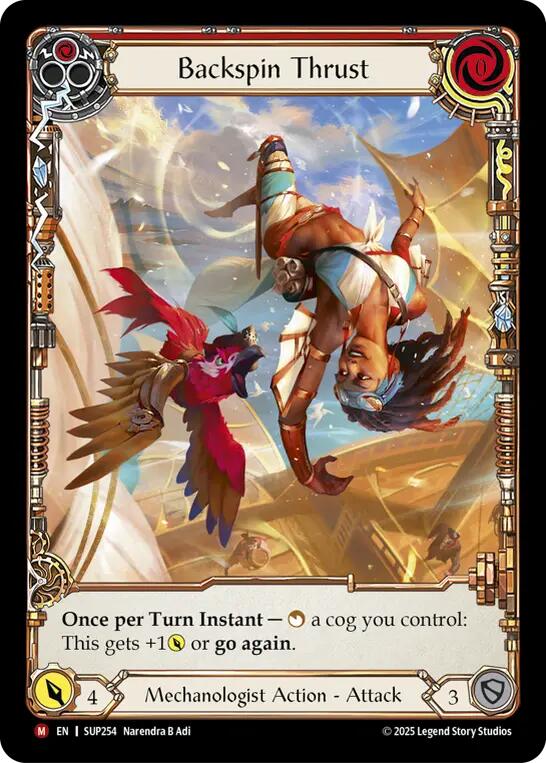 Backspin Thrust (Extended Art) [SUP254] (Super Slam)  Cold Foil | Devastation Store