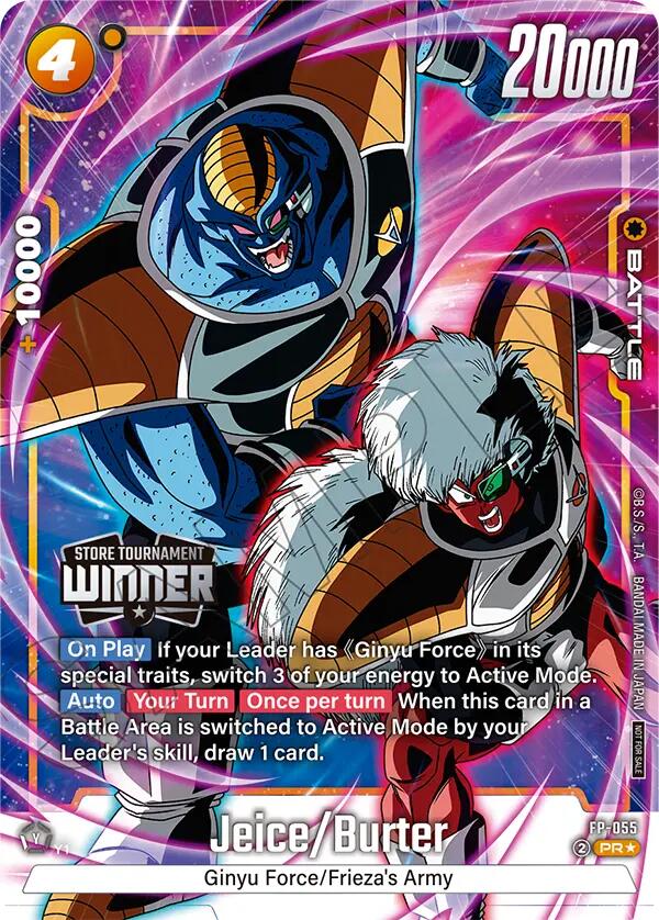 Jeice/Burter (Tournament Pack 08 - Winner) [Fusion World Tournament Cards] - Devastation Store | Devastation Store