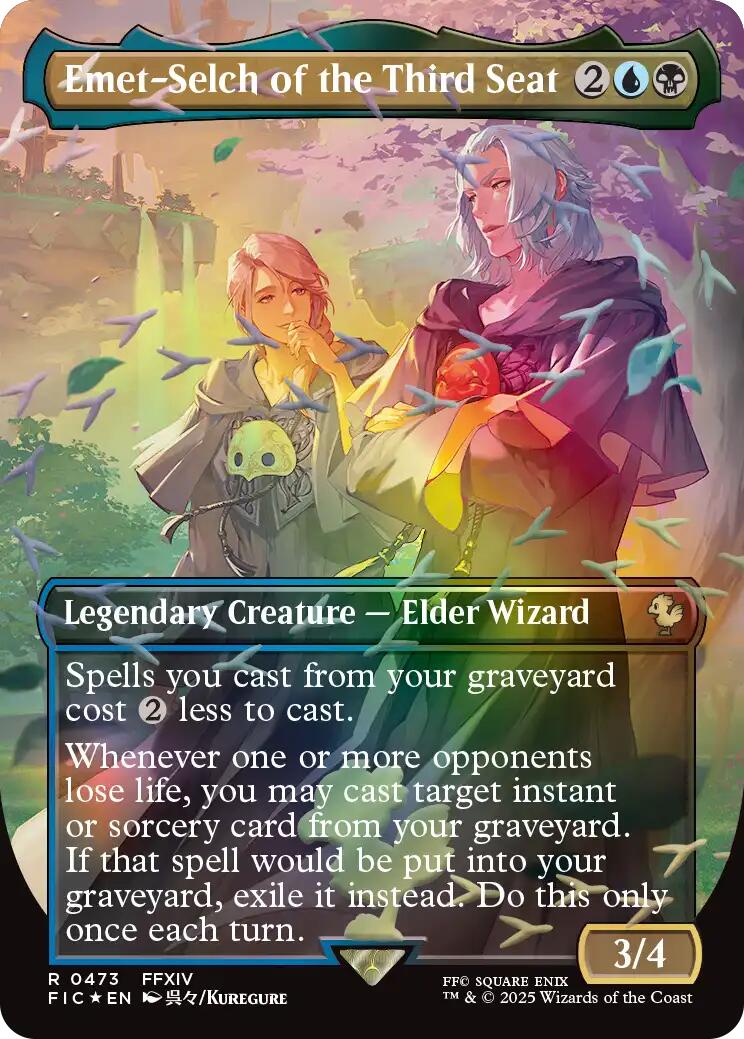 Emet-Selch of the Third Seat (Borderless) (Chocobo Track Foil) [FINAL FANTASY Commander] | Devastation Store