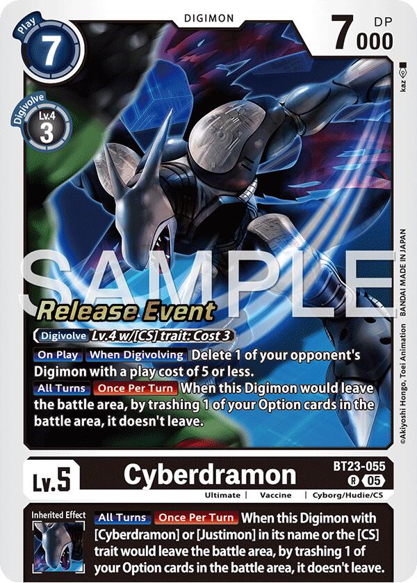 Cyberdramon [BT23-055] [Hackers' Slumber Release Event Cards] | Devastation Store
