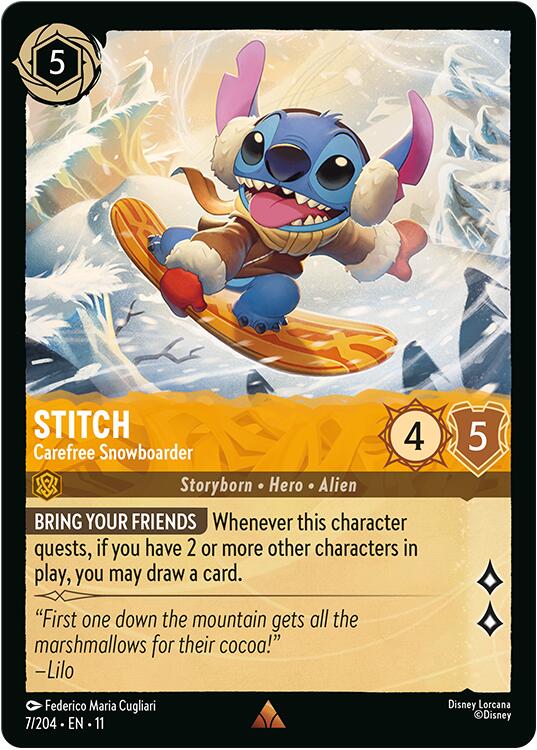 Stitch - Carefree Snowboarder (7/204) [Winterspell] | Devastation Store