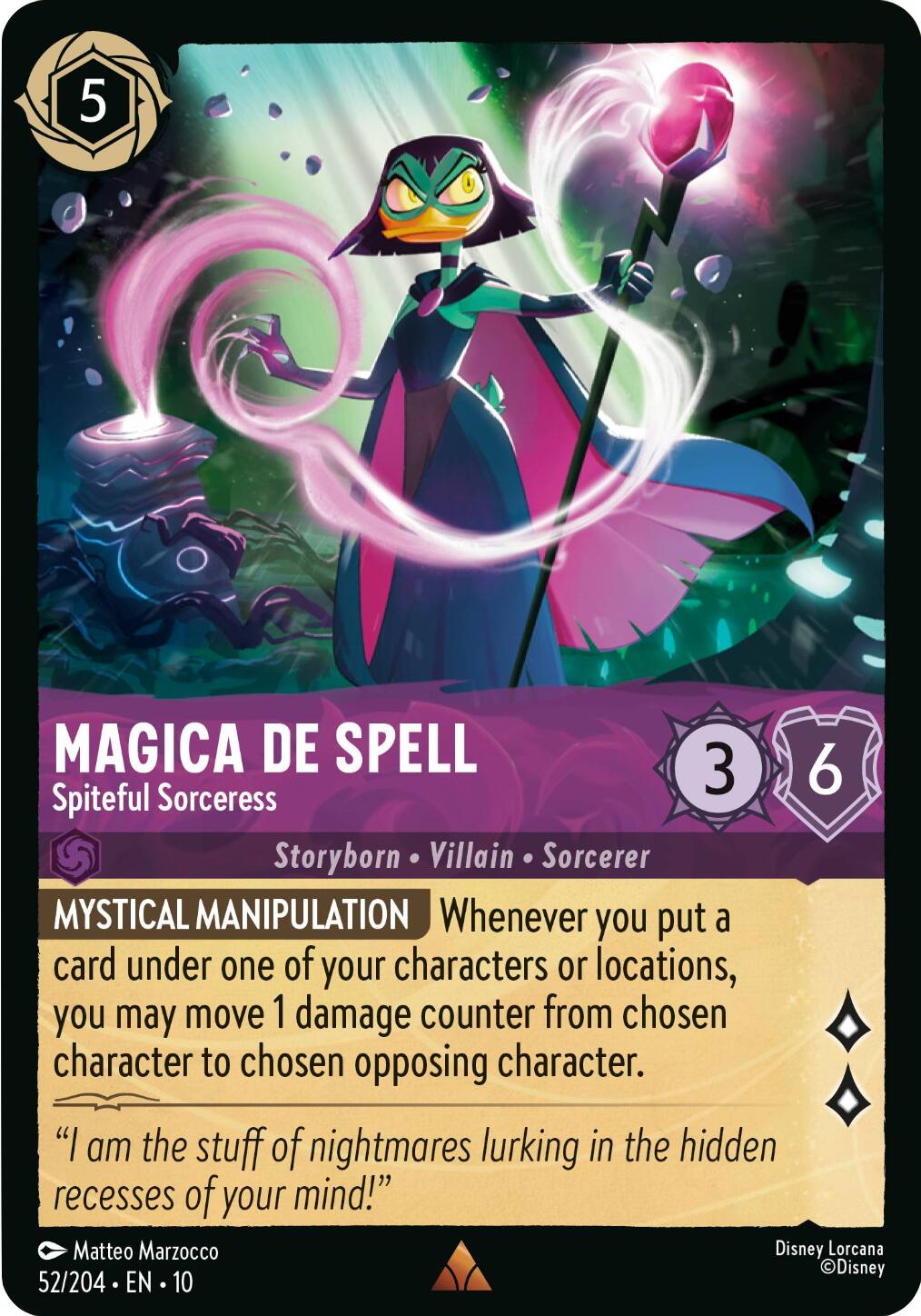 Magica De Spell - Spiteful Sorceress (52/204) [Whispers in the Well] | Devastation Store