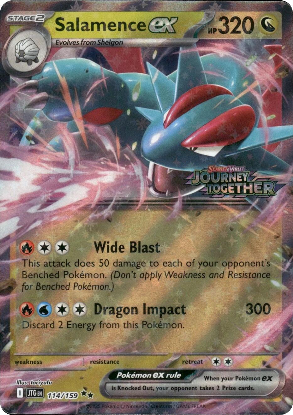Salamence ex (114/159) (Journey Together Stamped) [Scarlet & Violet: Journey Together] | Devastation Store