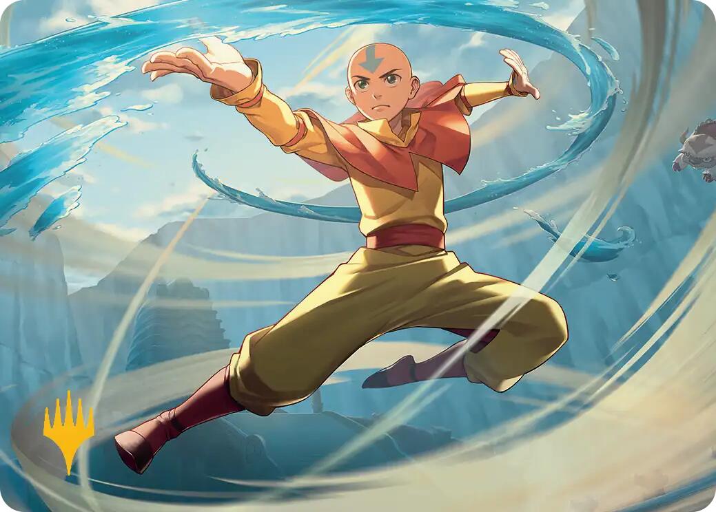 Aang, Swift Savior Art Card (Gold-Stamped Planeswalker Symbol) [Avatar: The Last Airbender Art Series] | Devastation Store