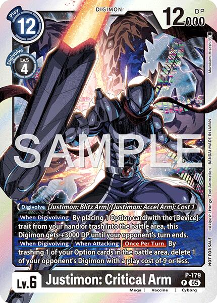 Justimon: Critical Arm [P-179] (Event Pack 8) [Promotional Cards] | Devastation Store