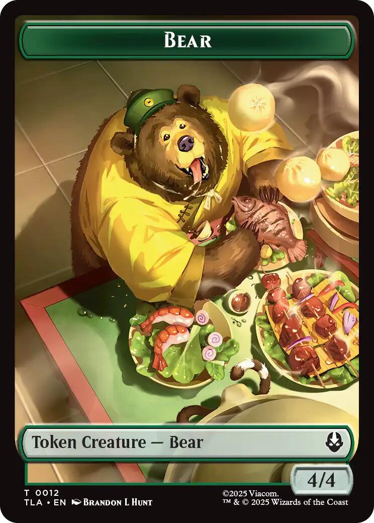 Bear // Food (0020) Double-Sided Token [Avatar: The Last Airbender Tokens] | Devastation Store