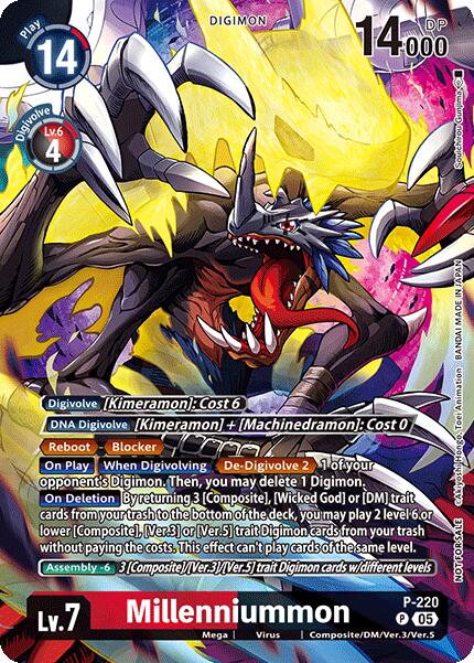 Millenniummon [P-220] (Time Stranger Box Topper) [Promotional Cards] | Devastation Store