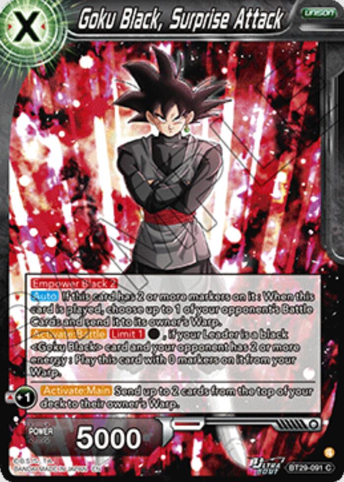 Goku Black, Surprise Attack (BT29-091) [Fearsome Rivals] | Devastation Store