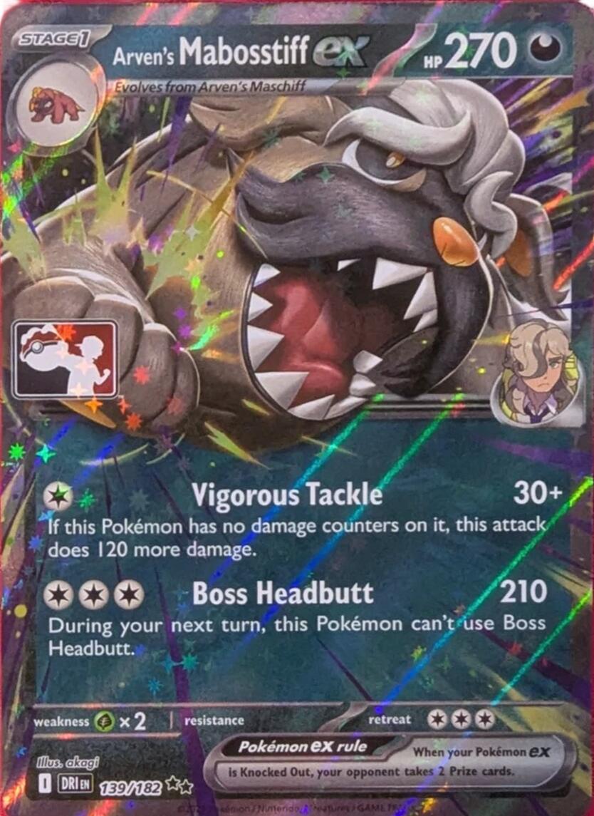 Arven's Mabosstiff ex (139/182) [Prize Pack Series Eight] | Devastation Store