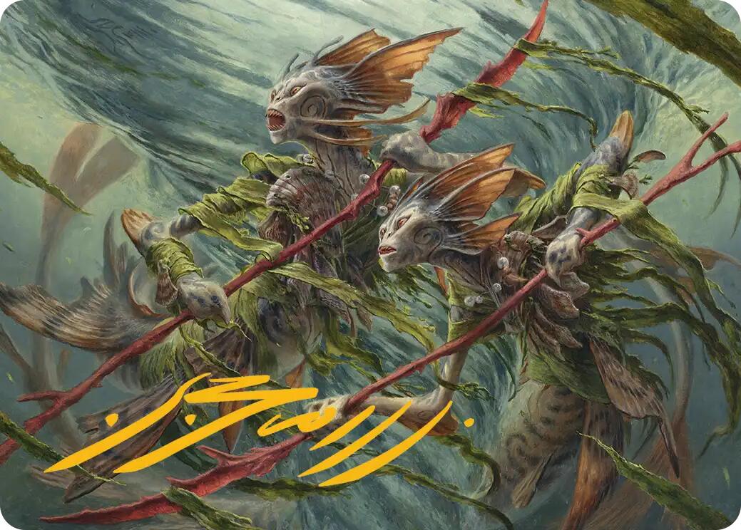 Champions of the Shoal Art Card (Gold-Stamped Signature) [Lorwyn Eclipsed Art Series] | Devastation Store