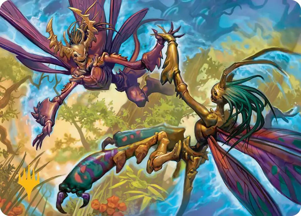 Illusion Spinners Art Card (Gold-Stamped Planeswalker Symbol) [Lorwyn Eclipsed Art Series] | Devastation Store
