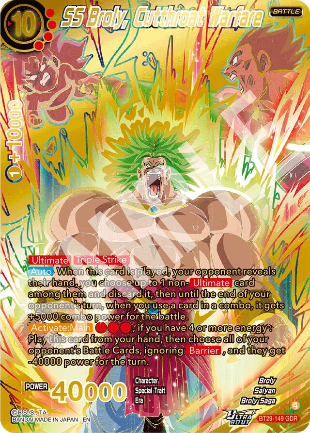 SS Broly, Cutthroat Warfare (GDR) (BT29-149) [Fearsome Rivals] | Devastation Store