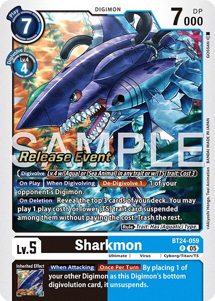 Sharkmon [BT24-059] [Time Stranger Release Events Cards] | Devastation Store