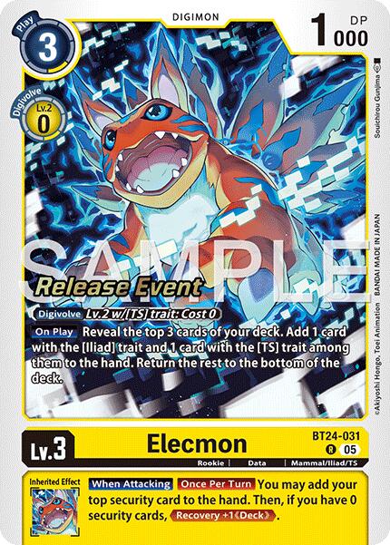 Elecmon [BT24-031] [Time Stranger Release Events Cards] - Devastation Store | Devastation Store