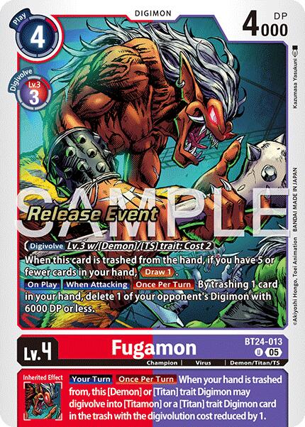 Fugamon [BT24-013] [Time Stranger Release Events Cards] | Devastation Store