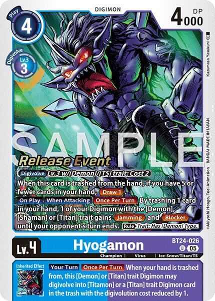 Hyogamon [BT24-026] [Time Stranger Release Events Cards] | Devastation Store