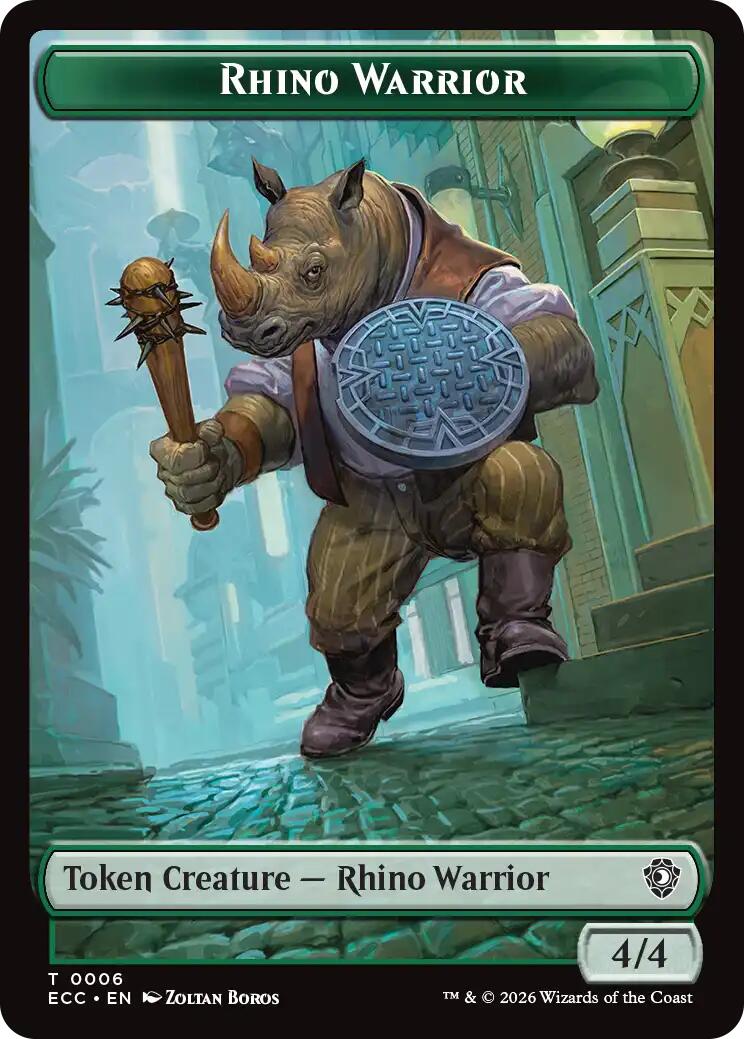 Rhino Warrior // Elemental (0009) Double-Sided Token [Lorwyn Eclipsed Tokens] | Devastation Store
