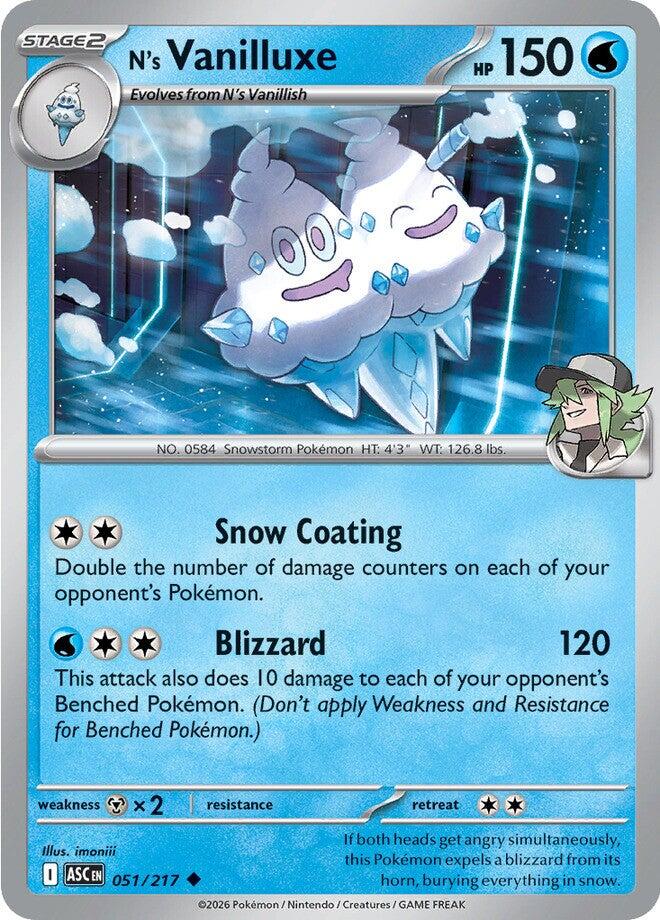 N's Vanilluxe (051/217) [Mega Evolution: Ascended Heroes] | Devastation Store
