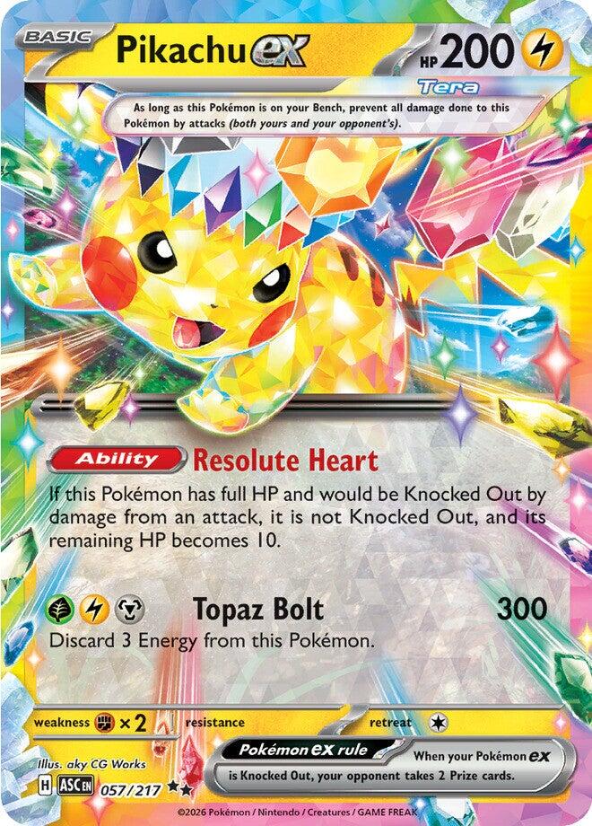 Pikachu ex (057/217) [Mega Evolution: Ascended Heroes] | Devastation Store