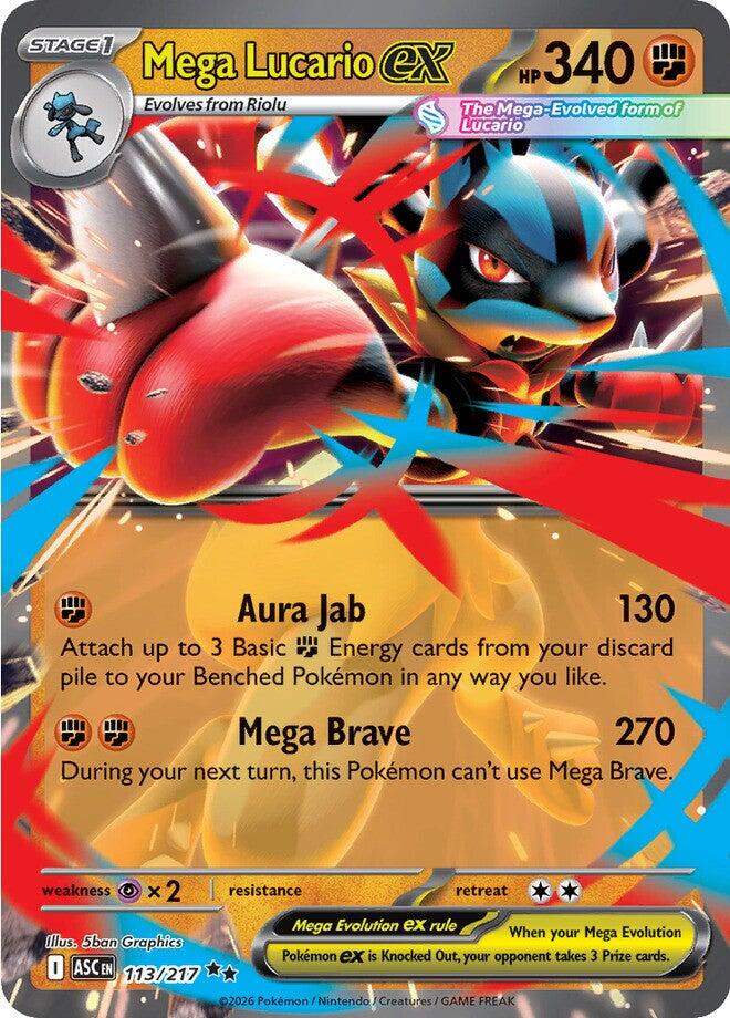 Mega Lucario ex (113/217) [Mega Evolution: Ascended Heroes] | Devastation Store