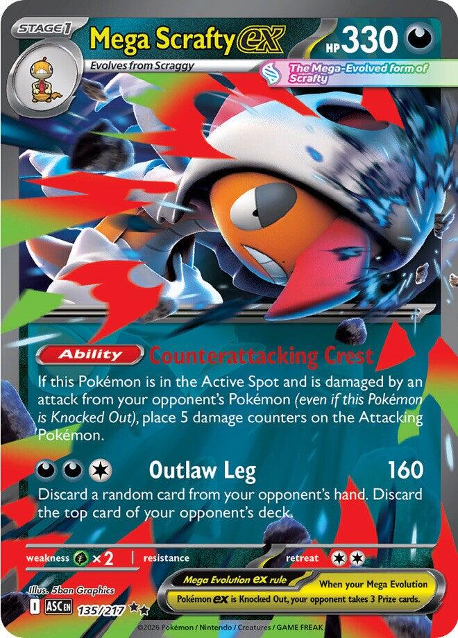 Mega Scrafty ex (135/217) [Mega Evolution: Ascended Heroes] | Devastation Store