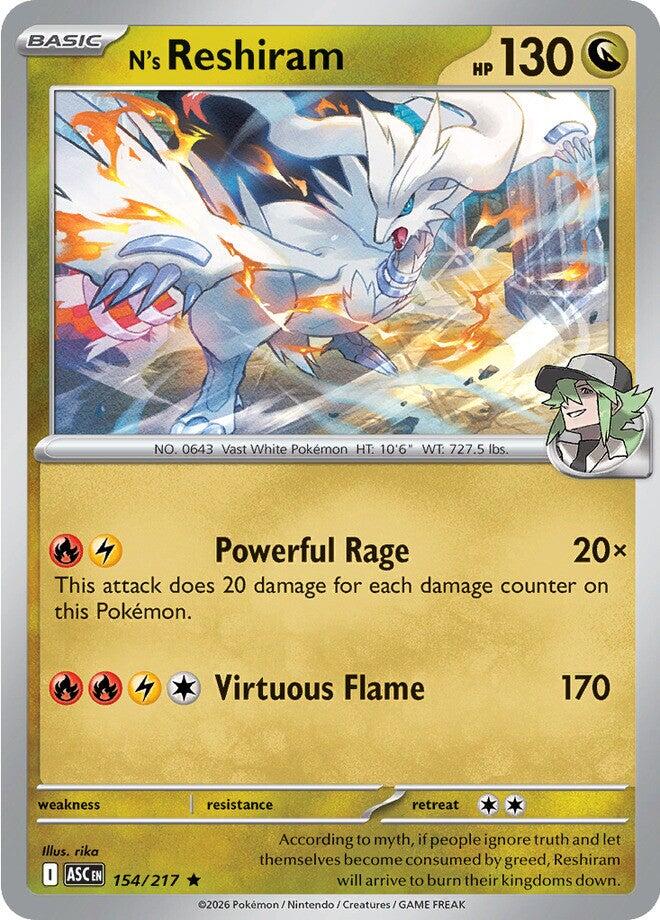 N's Reshiram (154/217) [Mega Evolution: Ascended Heroes] | Devastation Store