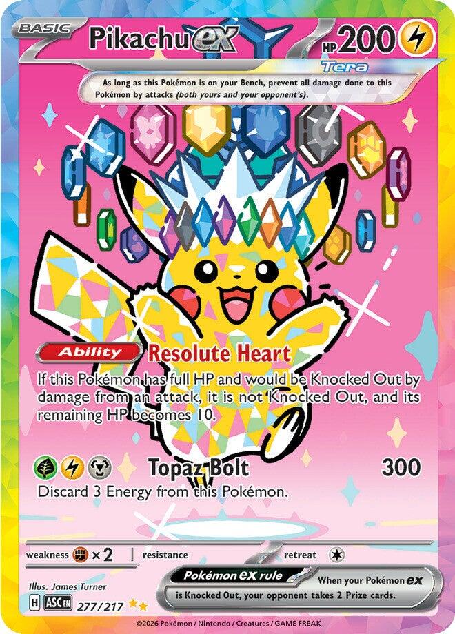 Pikachu ex (277/217) [Mega Evolution: Ascended Heroes] | Devastation Store