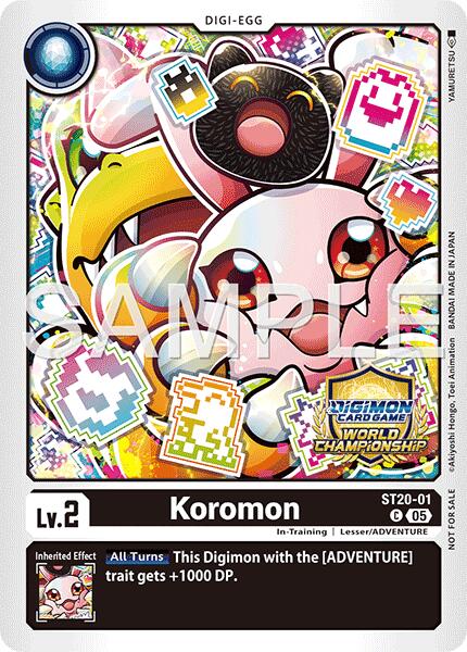 Koromon [ST20-01] (World Championship 26–27 Regionals Season 1) [Starter Deck: Protector of Light] | Devastation Store