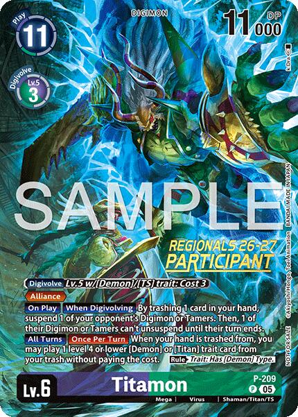 Titamon [P-209] (Regionals 26-27 Season 1 Participant) [Promotional Cards] | Devastation Store