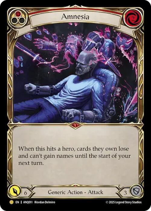 Amnesia (Red) (Gold) [ANQ011] (Compendium of Rathe - Antiquity Pack)  Rainbow Foil - Devastation Store | Devastation Store