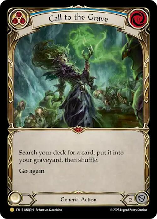 Call To The Grave (Blue) (Gold) [ANQ019] (Compendium of Rathe - Antiquity Pack)  Rainbow Foil - Devastation Store | Devastation Store