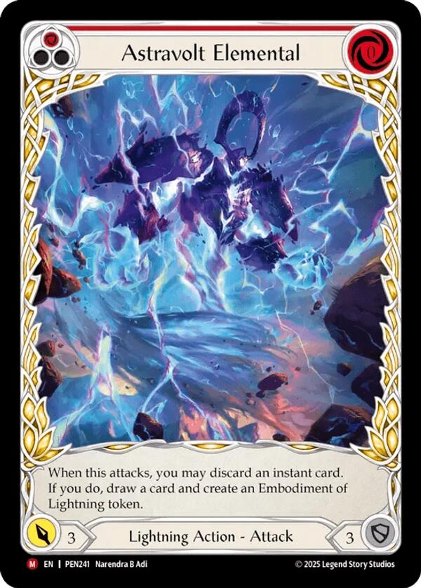 Astravolt Elemental (Red) (Extended Art) [PEN241] (Compendium of Rathe)  Rainbow Foil | Devastation Store