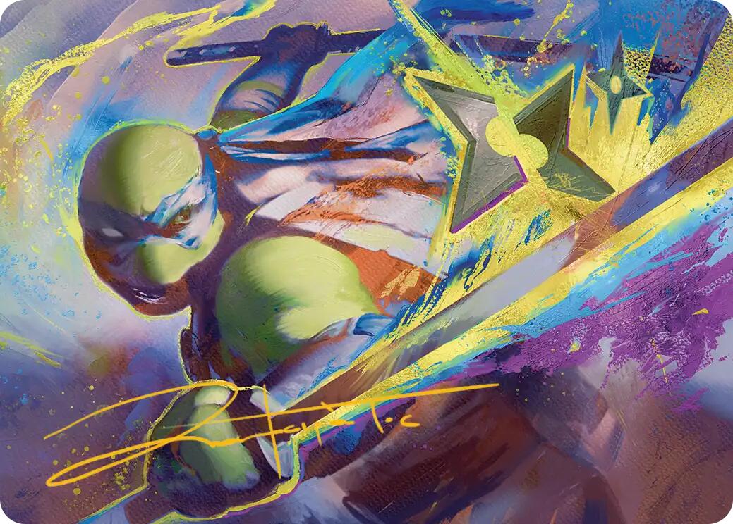 Leonardo's Technique Art Card (Gold-Stamped Signature) [Teenage Mutant Ninja Turtles Art Series] | Devastation Store