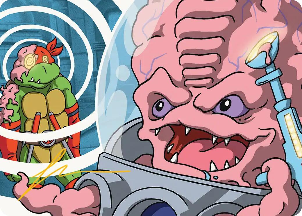 Krang, Master Mind Art Card (25/54) (Gold-Stamped Signature) [Teenage Mutant Ninja Turtles Art Series] | Devastation Store