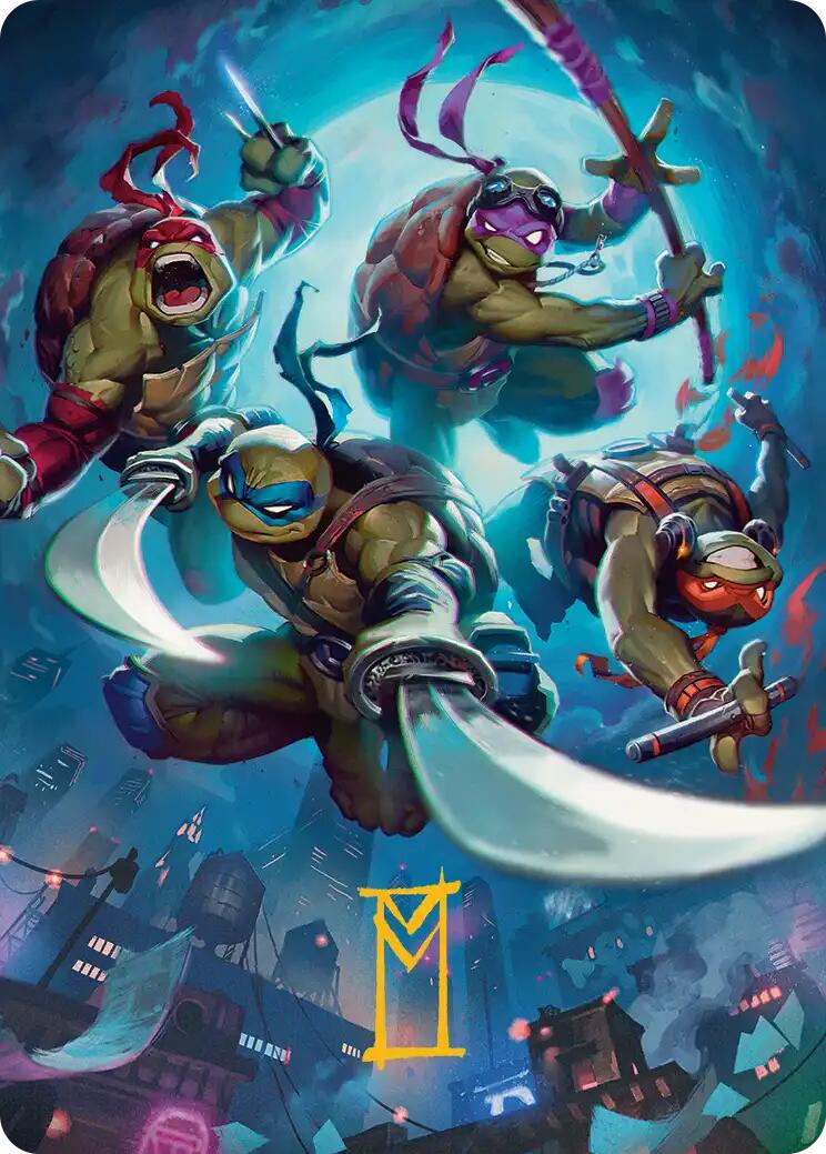 Heroes in a Half Shell Art Card (Gold-Stamped Signature) [Teenage Mutant Ninja Turtles Art Series] | Devastation Store