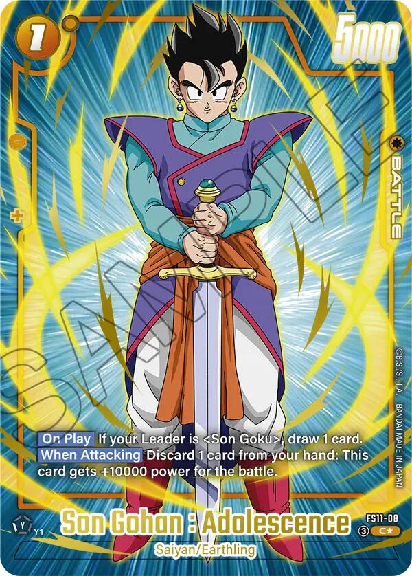 Son Gohan : Adolescence (FS11-08) (Gold) [Starter Deck EX: The Phase of Evolution] | Devastation Store