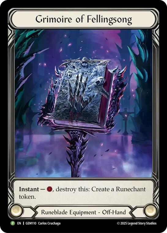 Grimoire of Fellingsong [GEM110] (GEM Pack 4)  Cold Foil | Devastation Store