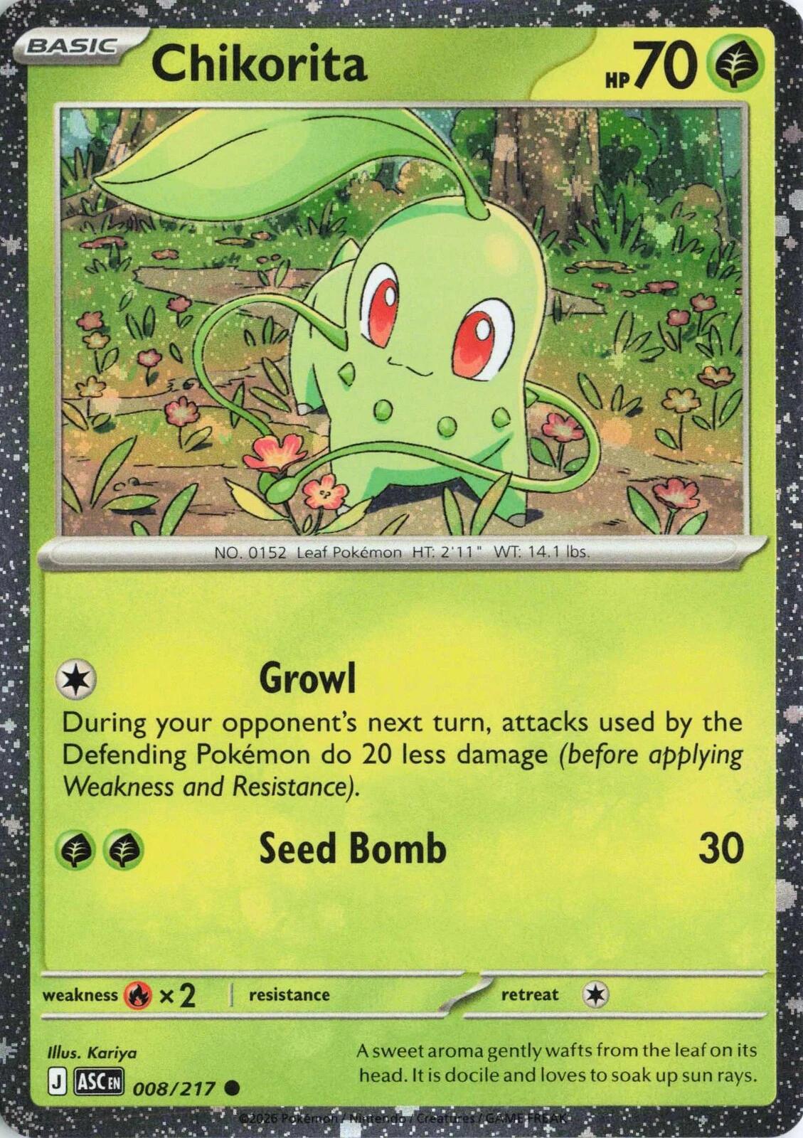 Chikorita (008/217) (Cosmos Holo) [Miscellaneous Cards] | Devastation Store