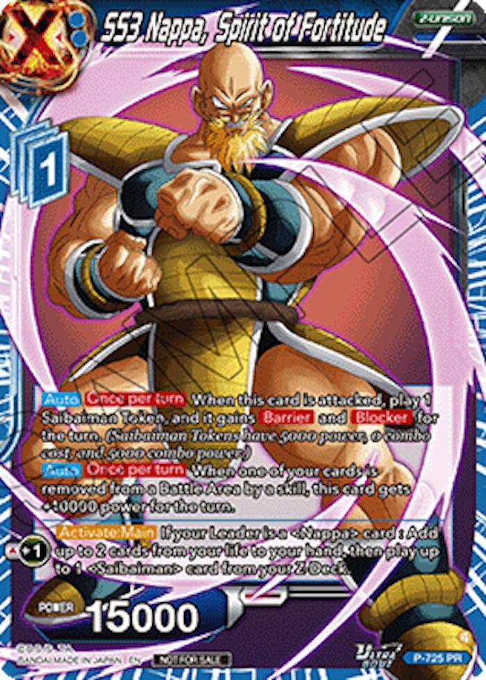 SS3 Nappa, Spirit of Fortitude (Ultra-Bout Series Tournament Pack Vol.2) (P-725) [Tournament Promotion Cards] | Devastation Store