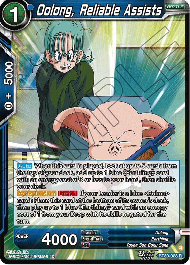 Oolong, Reliable Assists (BT30-028) [Three Glorious Fighters] | Devastation Store