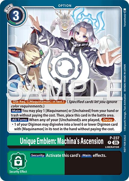 Unique Emblem: Machina's Ascension [P-237] (Store Tournament 2026 Vol. 2 Participation Pack) [Promotional Cards] | Devastation Store
