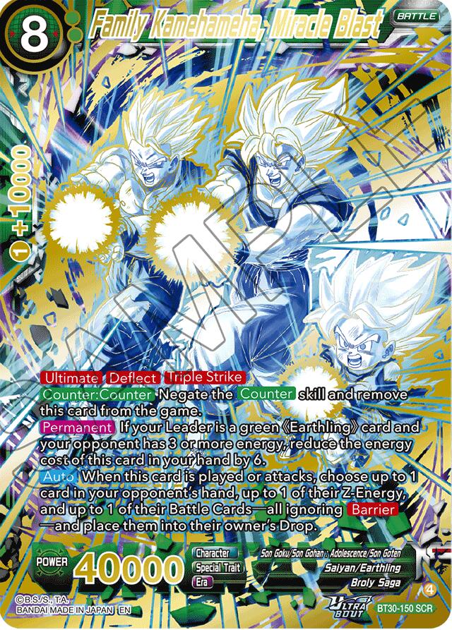 Family Kamehameha, Miracle Blast (SCR) (BT30-150) [Three Glorious Fighters] | Devastation Store
