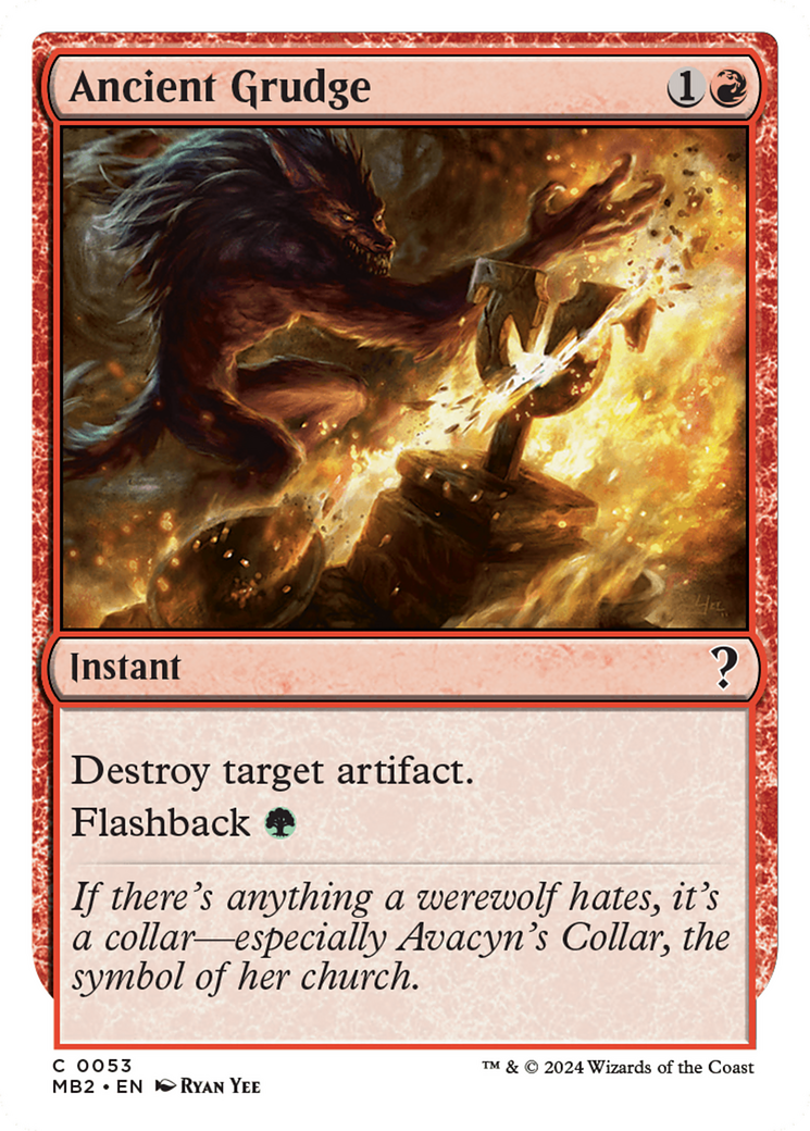 Ancient Grudge (White Border) [Mystery Booster 2] | Devastation Store
